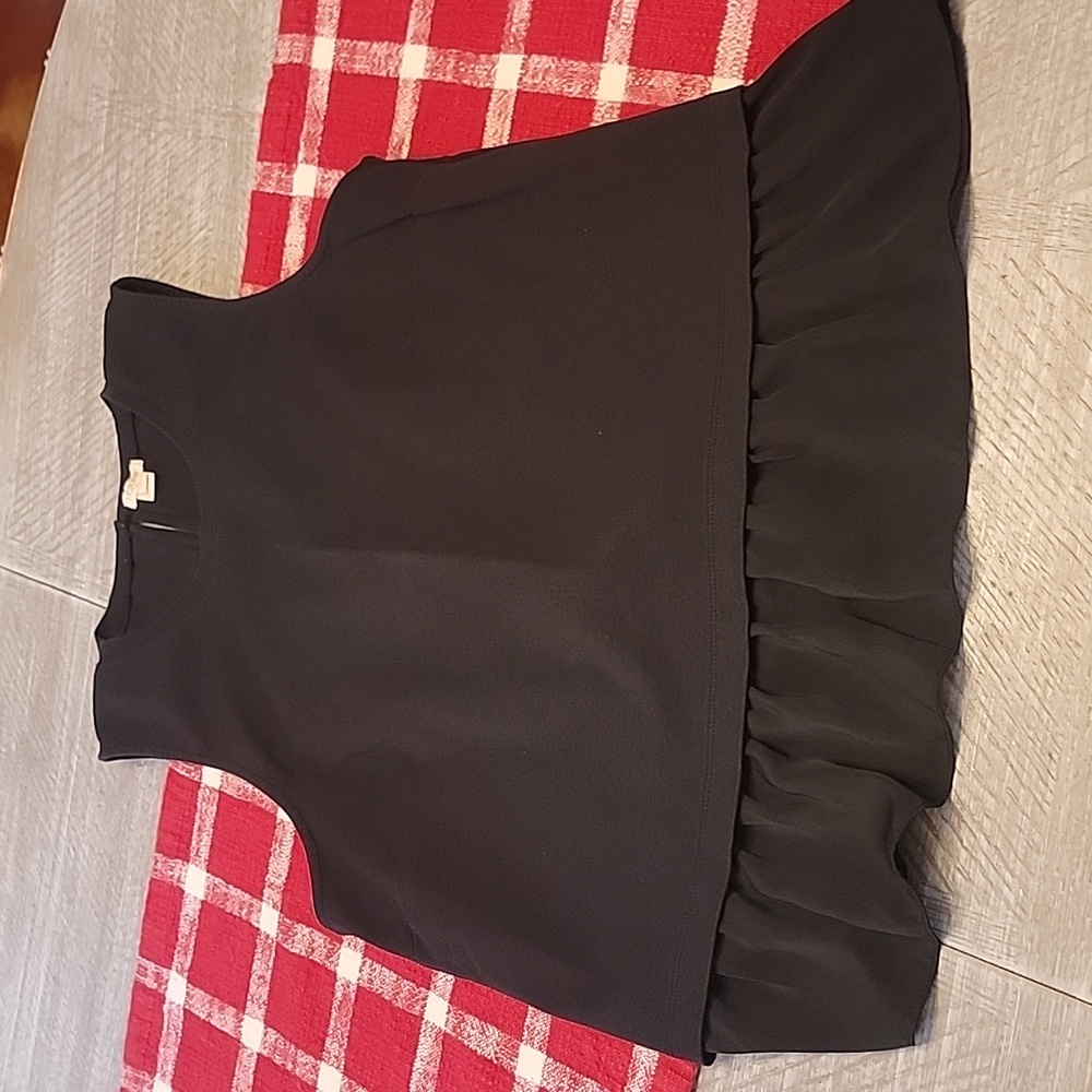 Black peplum top